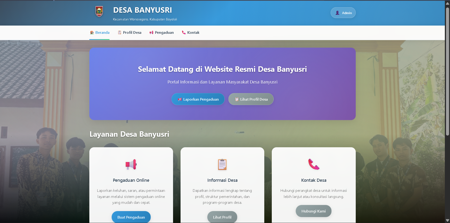 Web Desa & Sistem Pengaduan Banyusri